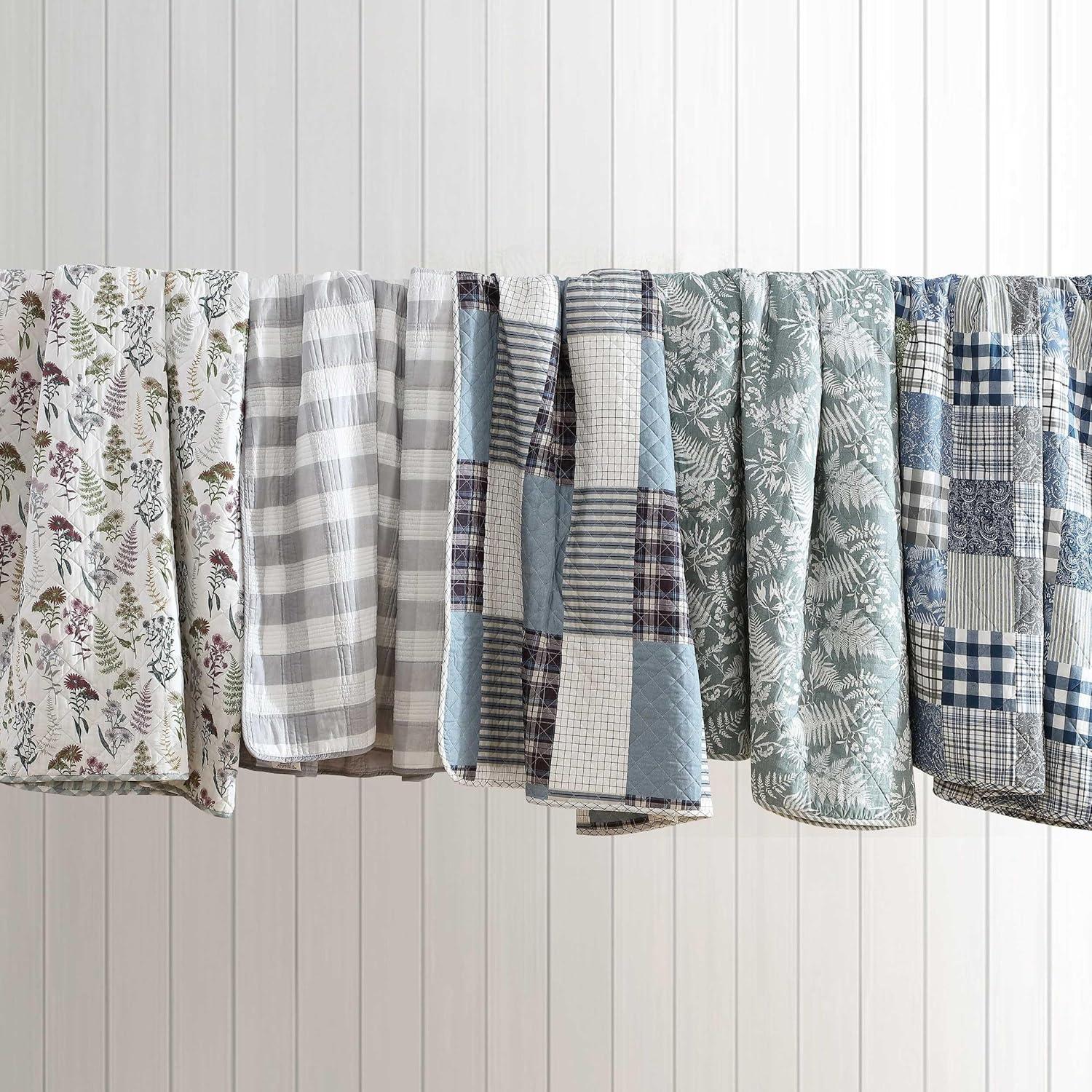 imageEddie Bauer Twin Quilt Set Reversible Cotton Bedding with Matching Sham Home Decor for All Seasons Camano Island Red TwinAlder Plaid Grey