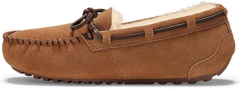 imageEddie Bauer Womens Firelight Shearling Moc Chestnut 7M