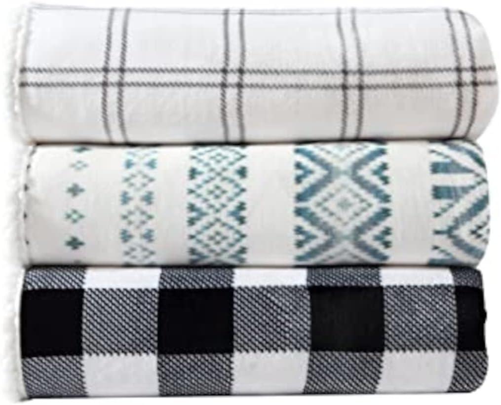 imageEddie Bauer Twin Size Blanket UltraSoft Plush Bed Blanket with Faux Shearling Reverse Throw Blanket for Couch amp Bed Mountain Plaid Chrome GreyMountain Village Blue